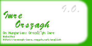 imre orszagh business card